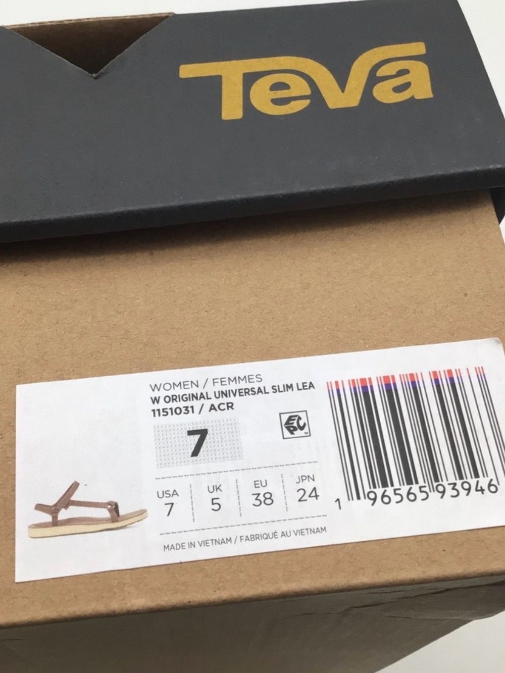 Teva Original Univeral Slim Antelope Brown Antelope Brown W7 NEW - Picture 7 of 7
